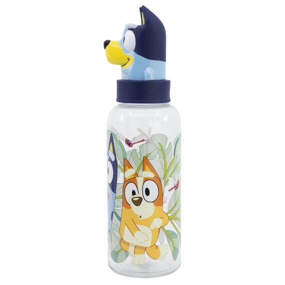 Butelka plastikowa z nakrętką 3D Bluey - Bluey i Bingo (560 ml)- Zdjęcie 3