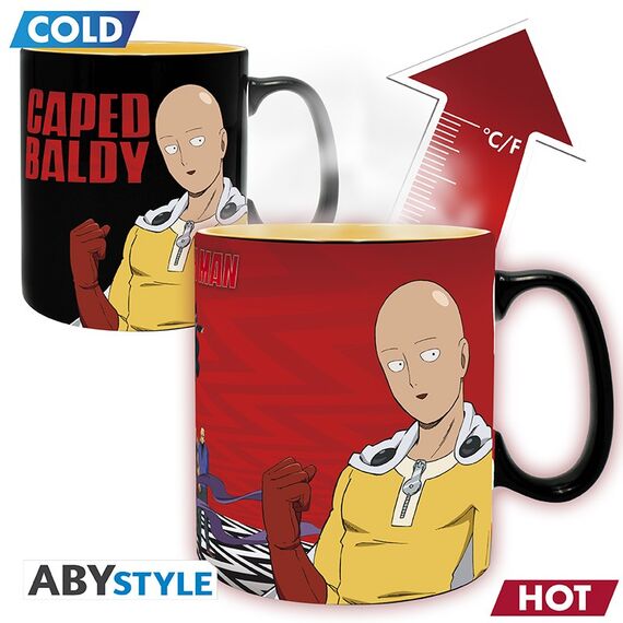 Duży kubek zmieniający kolor One Punch Man - Saitama & Garou