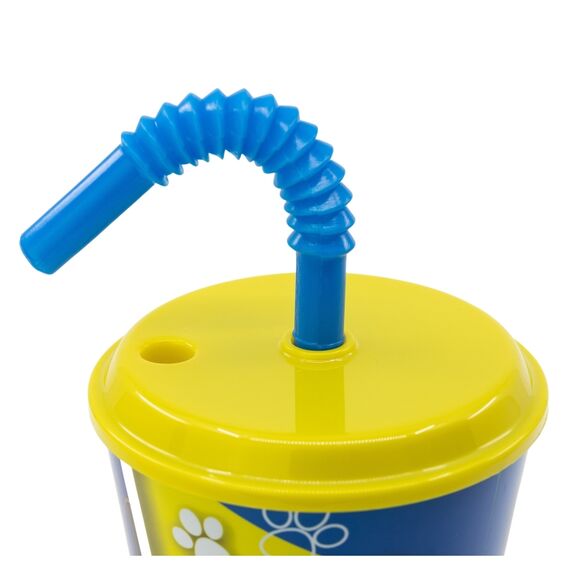 Kubek plastikowy z elastyczną słomką Psi Patrol - Pup Power (430 ml)- Zdjęcie 3