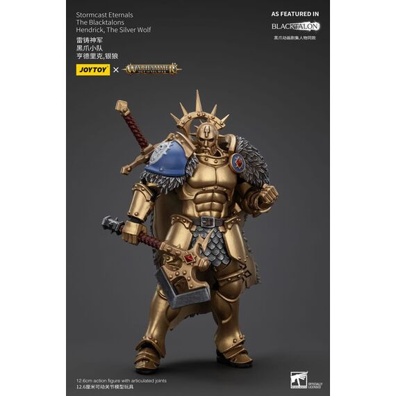 Figurka Warhammer Age of Sigmar 1/18 - Stormcast Eternals The Blacktalons Hendrick, The Silver Wolf- Zdjęcie 2