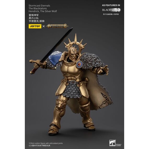 Figurka Warhammer Age of Sigmar 1/18 - Stormcast Eternals The Blacktalons Hendrick, The Silver Wolf- Zdjęcie 4