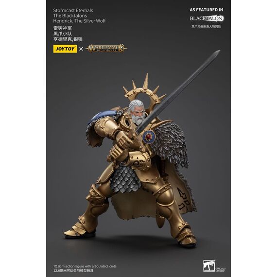 Figurka Warhammer Age of Sigmar 1/18 - Stormcast Eternals The Blacktalons Hendrick, The Silver Wolf- Zdjęcie 6