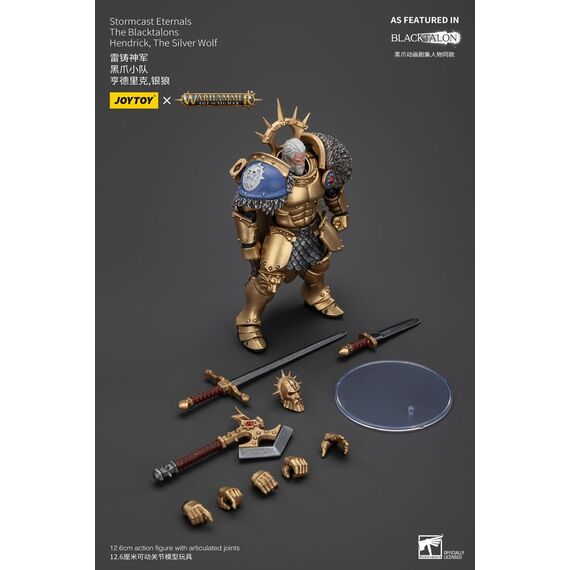 Figurka Warhammer Age of Sigmar 1/18 - Stormcast Eternals The Blacktalons Hendrick, The Silver Wolf- Zdjęcie 10