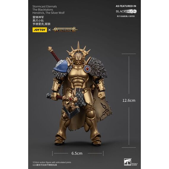Figurka Warhammer Age of Sigmar 1/18 - Stormcast Eternals The Blacktalons Hendrick, The Silver Wolf- Zdjęcie 8