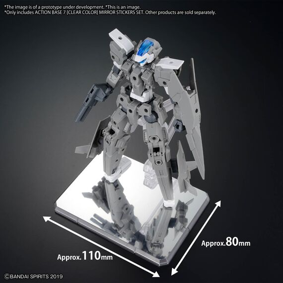 Podstawki dla figurek Gunpla 1/144 - Action Base 7 Mirror Stickers Set (przezroczyste)- Zdjęcie 5