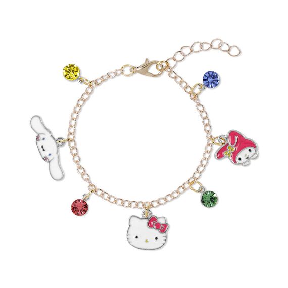 Bransoletka z wisiorkami Hello Kitty & Friends (pozłacana)- Zdjęcie 2
