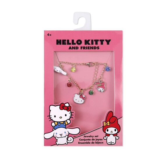 Bransoletka z wisiorkami Hello Kitty & Friends (pozłacana)