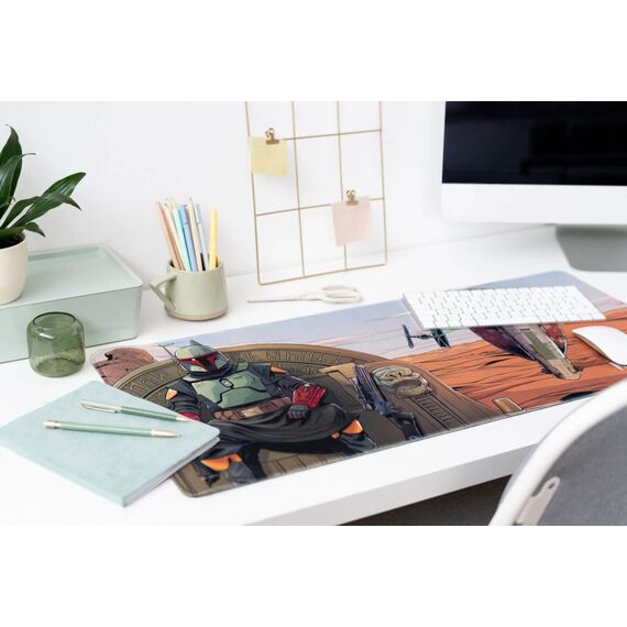Podkładka pod mysz dla graczy XL Star Wars The Mandalorian - Boba Fett- Zdjęcie 6