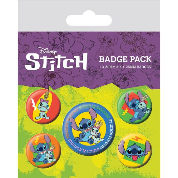 Przypinki Lilo & Stitch - Stitch & Scrump (5 szt.)