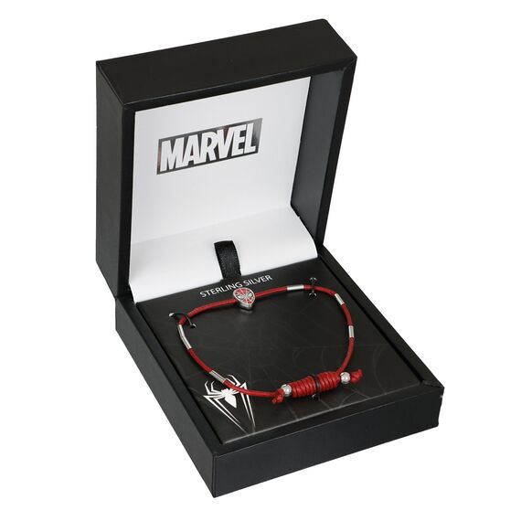 Bransoletka dziecięca sznurkowa Marvel Spider-Man 17 cm (ze srebrnymi elementami)- Zdjęcie 2