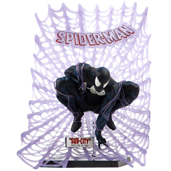 Figurka z komiksem Marvel Comics 1/6 - Spider-Man (Black Suit) (Spider-Man #1) (Platinum Edition)
