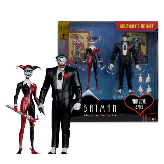 Zestaw 2 figurek DC Direct (Batman: The Animated Series) - Harley Quinn & The Joker (Mad Love) (Gold Label)