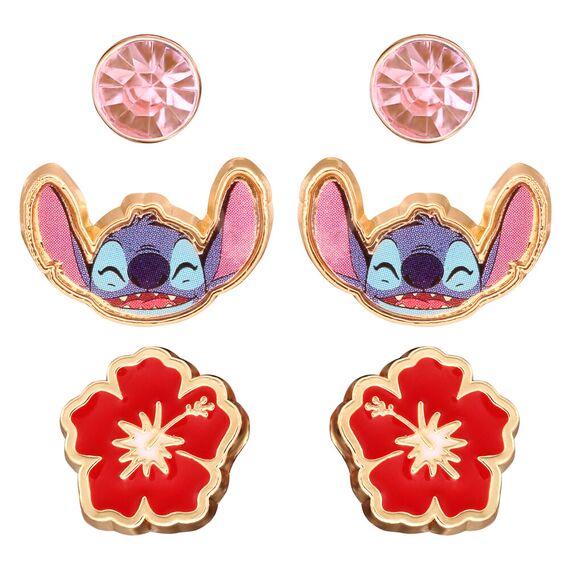 Zestaw 3 par kolczyków na sztyft Disney Stitch #2