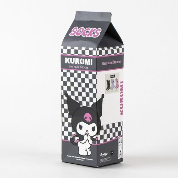 Zestaw 3 par skarpet Sanrio - Kuromi (36-43)- Zdjęcie 3