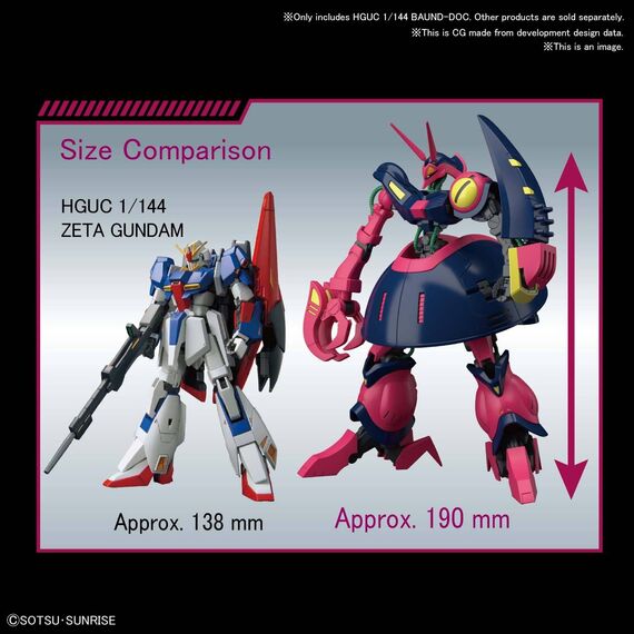 Model figurki GUNDAM HGUC 1/144 NRX-055 Baund Doc- Zdjęcie 5