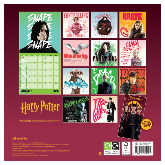 Kalendarz ścienny Harry Potter 2026 #3- Zdjęcie 4