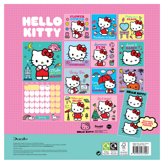 Kalendarz ścienny Hello Kitty 2026- Zdjęcie 4