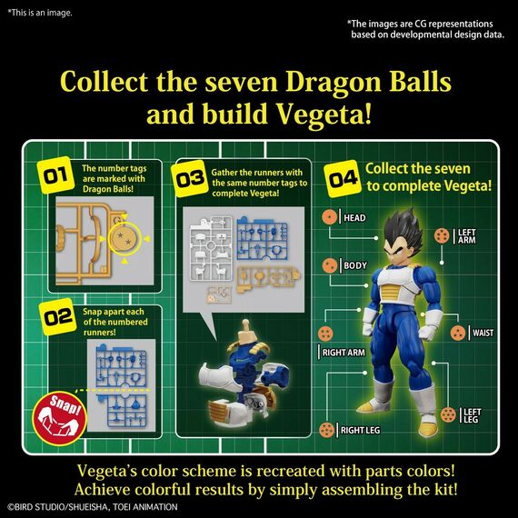 Figurka do złożenia Dragon Ball Z Figure-Rise Standard - Vegeta (New Special Ver.)- Zdjęcie 9