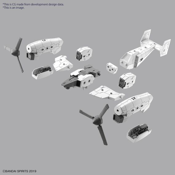Model figurki 30MM 1/144 - Extended Armament Vehicle (TILT ROTOR Ver.)- Zdjęcie 3