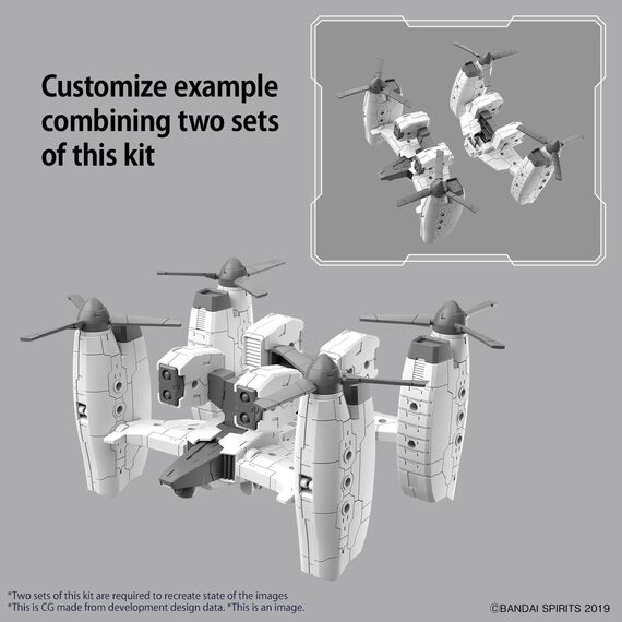 Model figurki 30MM 1/144 - Extended Armament Vehicle (TILT ROTOR Ver.)- Zdjęcie 4