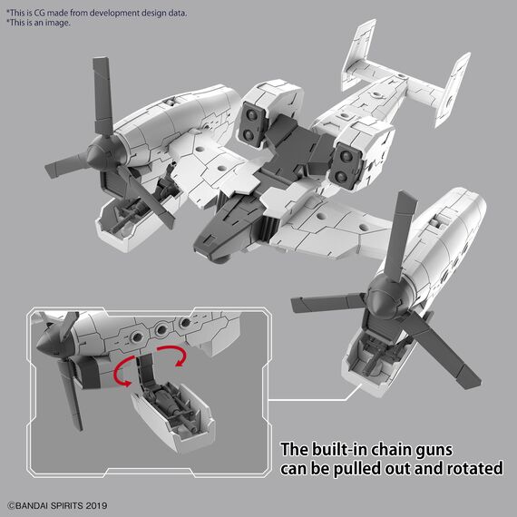 Model figurki 30MM 1/144 - Extended Armament Vehicle (TILT ROTOR Ver.)- Zdjęcie 5