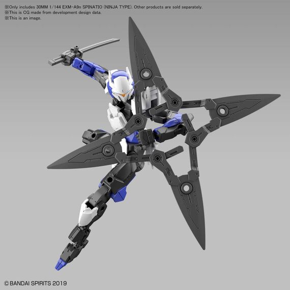 Model figurki 30MM 1/144 - EXM-A9n Spinatio (Ninja Type)- Zdjęcie 7