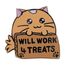 Przypinka Fuzzballs - Whisky will work 4 treats