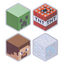 Zestaw 4 metalowych podkładek pod kubek Minecraft