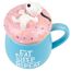 Duży kubek z pokrywką 3D Peanuts - Snoopy Eat, Sleep, Repeat (500 ml)- Zdjęcie 3