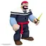 Figurka Popeye Power Stars - Bluto Sindbad- Zdjęcie 3