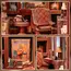 Drewniany model do składania Mini Book Nook - Gentleman's Lounge (z magnesem)- Zdjęcie 3