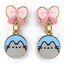 Kolczyki na sztyft Pusheen Pink Bows (pozłacane)- Zdjęcie 2