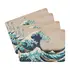 Zestaw 4 podkładek korkowych Hokusai - The Great Wave off Kanagawa (10 x 10 cm)