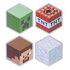Zestaw 4 metalowych podkładek pod kubek Minecraft