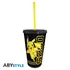 Kubek z pokrywką i słomką Pokémon Pikachu Collage (470 ml)