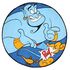 Ręcznik plażowy okrągły Disney: Aladyn - Dżin (130 cm)